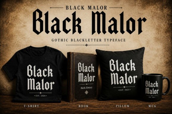 Black Malor: A Gothic Blackletter Font for Bold Visual Narratives
