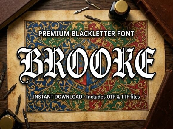 Brooke Font: Gothic Majesty for Bold Branding