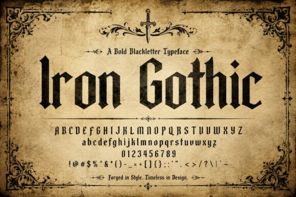 Iron Gothic: A Bold Blackletter Typeface for Timeless Authority