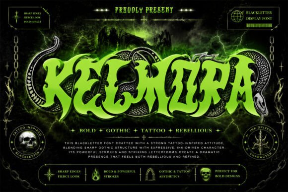 Kelmora: A Bold and Expressive Display Font for Modern Designers