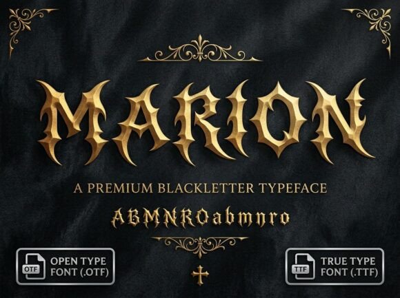 Marion: The Bold Blackletter Typeface for High-Impact Designs
