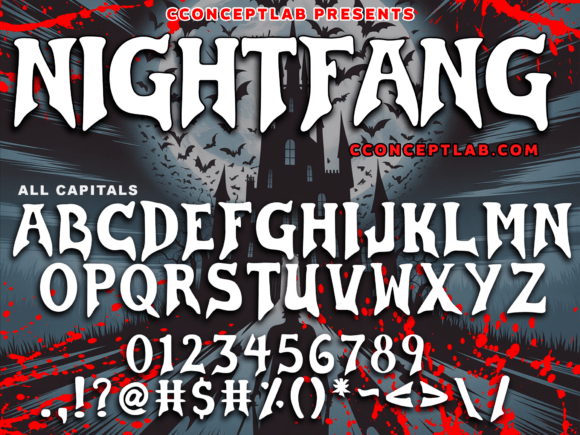 Nightfang: A Bold Typeface for Edgy and Expressive Designs