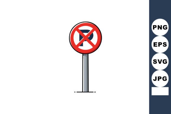 No Parking Traffic Sign Vector Illustration: A Clear and Practical Design for Effective Communication