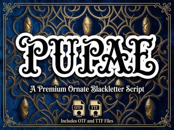 Pupae: A Display Script for Timeless Elegance