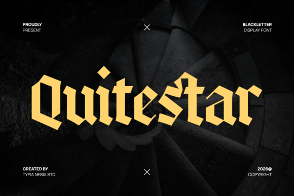 Quitestar – Bold Gothic Font for Powerful Designs