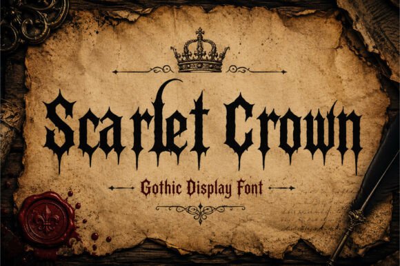 Scarlet Crown: A Bold Font for Dark and Edgy Designs