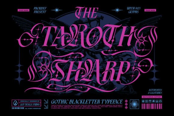 Taroth Sharp: A Bold Modern Gothic Font