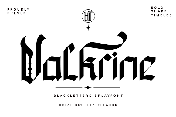 Valkrine: A Bold and Strategic Font for Modern Gothic Branding