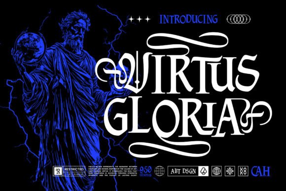 Virtus Gloria: A Bold Display Typeface with Ancient Roots