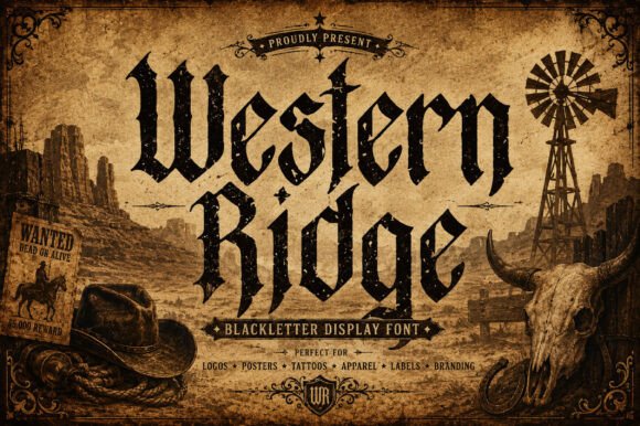 Western Ridge: A Bold Font with Rustic Flair
