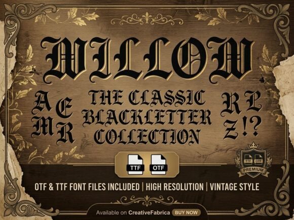 Willow: A Bold Vintage Typeface for Modern Creatives